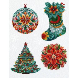 JK042 - Kalėdinės dekoracijos (Christmas Decorations) siuvinėjimo rinkinys Luca-s