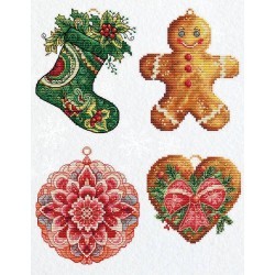 JK043 - Kalėdinės dekoracijos (Winter Decorations) siuvinėjimo rinkinys Luca-s
