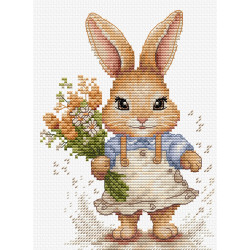 B1410 - Laimingas kiškis (The Happy Bunny) siuvinėjimo rinkinys Luca-s