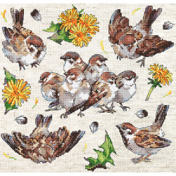 LETI L8803 - Žvirbliai (Sparrows) siuvinėjimo rinkinys Letistitch