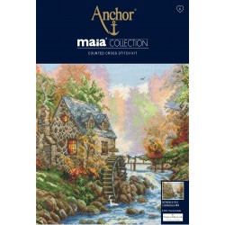 01216 - akmenukų malūnas (Cobblestone Mill) siuvinėjimo rinkinys Anchor Maia Collection