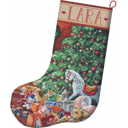 LETI L8010 - Jauki Kalėdinė kojinė (Cozy Christmas stocking) siuvinėjimo rinkinys Letistitch