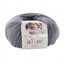 119 - pilkai violetinė Alize Baby Wool
